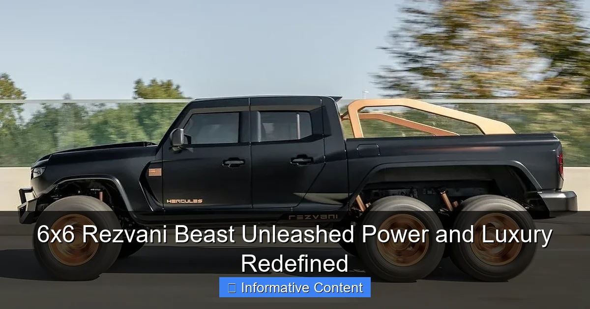 6x6 Rezvani Beast Unleashed Power and Luxury Redefined