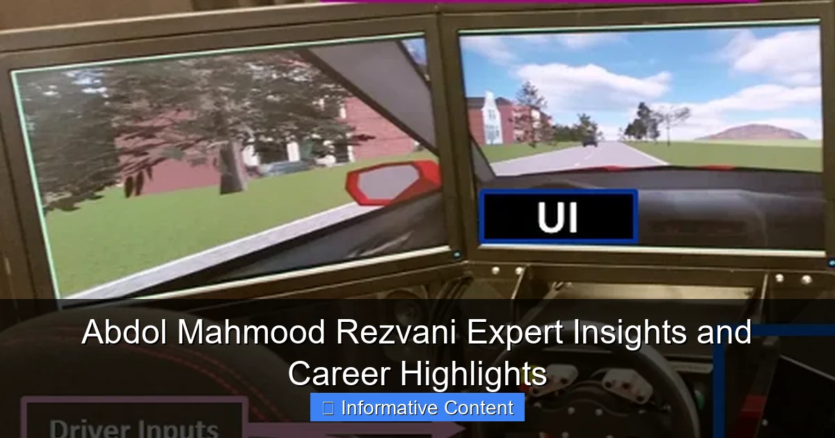 Abdol Mahmood Rezvani Expert Insights and Career Highlights