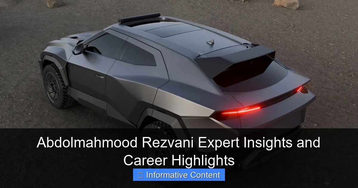 Abdolmahmood Rezvani Expert Insights and Career Highlights
