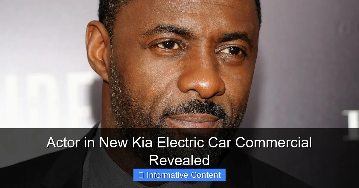 Actor in New Kia Electric Car Commercial Revealed