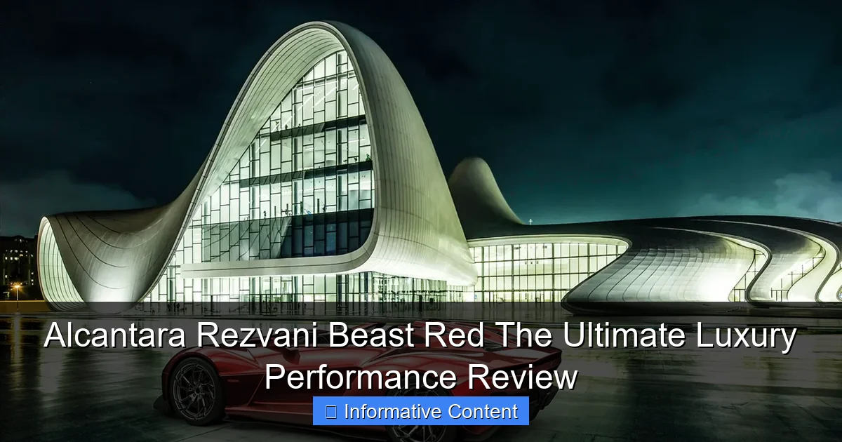 Alcantara Rezvani Beast Red The Ultimate Luxury Performance Review