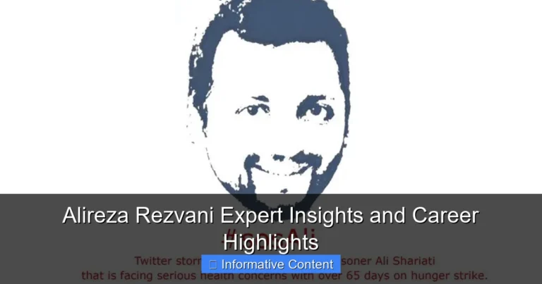 Alireza Rezvani Expert Insights and Career Highlights