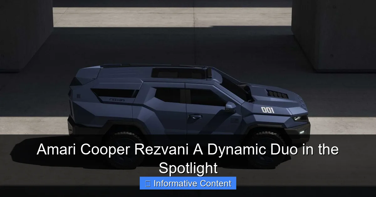 Amari Cooper Rezvani A Dynamic Duo in the Spotlight