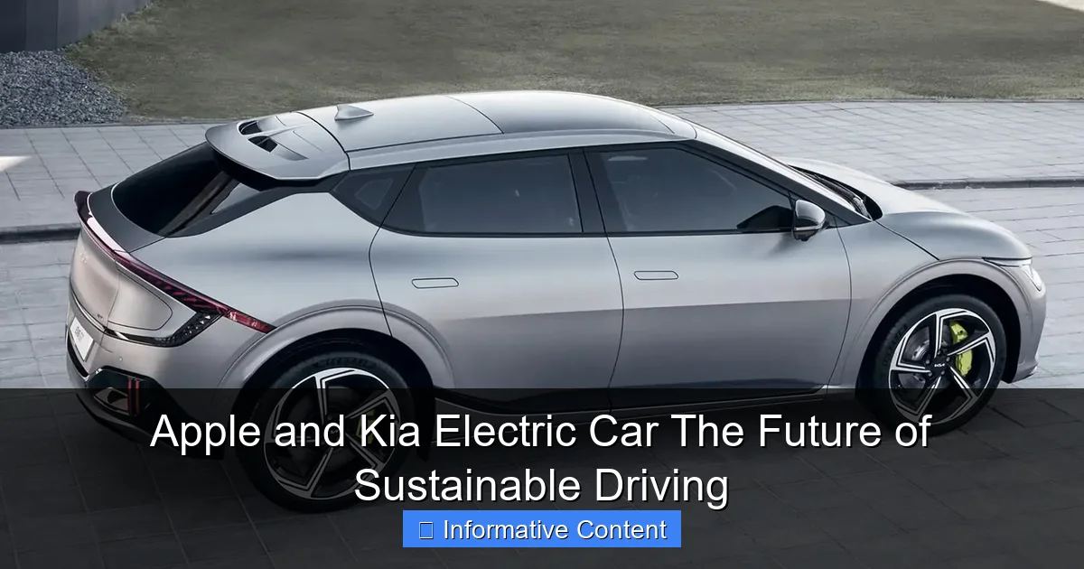 Apple and Kia Electric Car The Future of Sustainable Driving