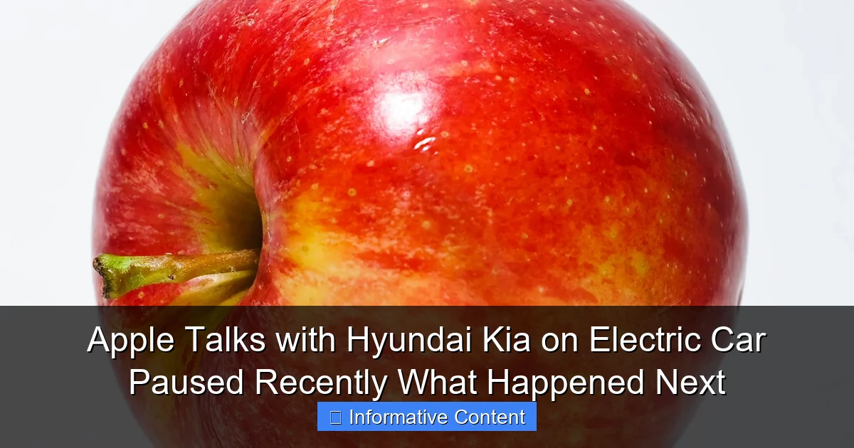 Apple Talks with Hyundai Kia on Electric Car Paused Recently What Happened Next