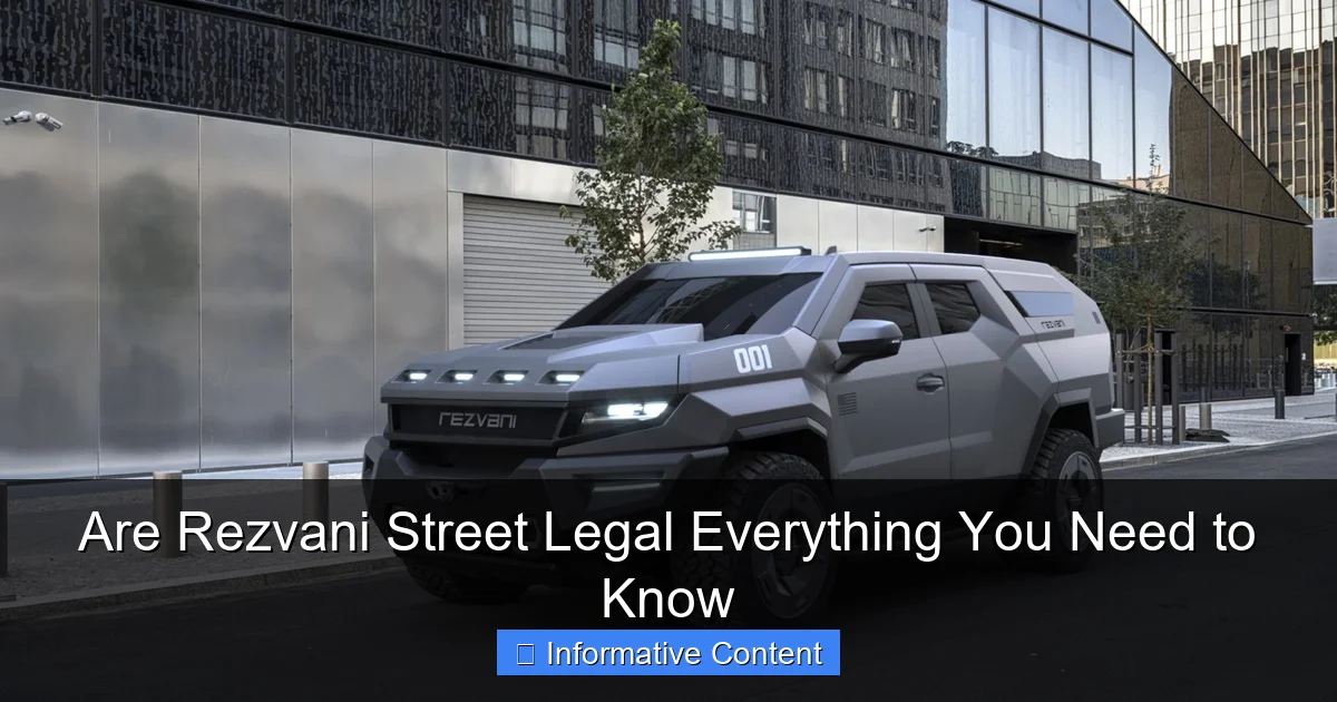 Are Rezvani Street Legal Everything You Need to Know
