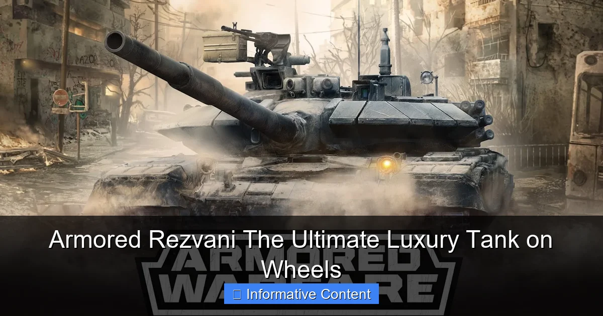 Armored Rezvani The Ultimate Luxury Tank on Wheels