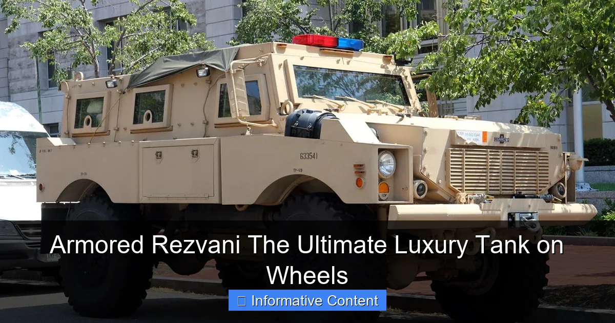 Armored Rezvani The Ultimate Luxury Tank on Wheels