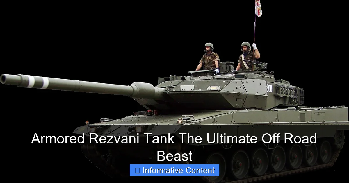 Armored Rezvani Tank The Ultimate Off Road Beast