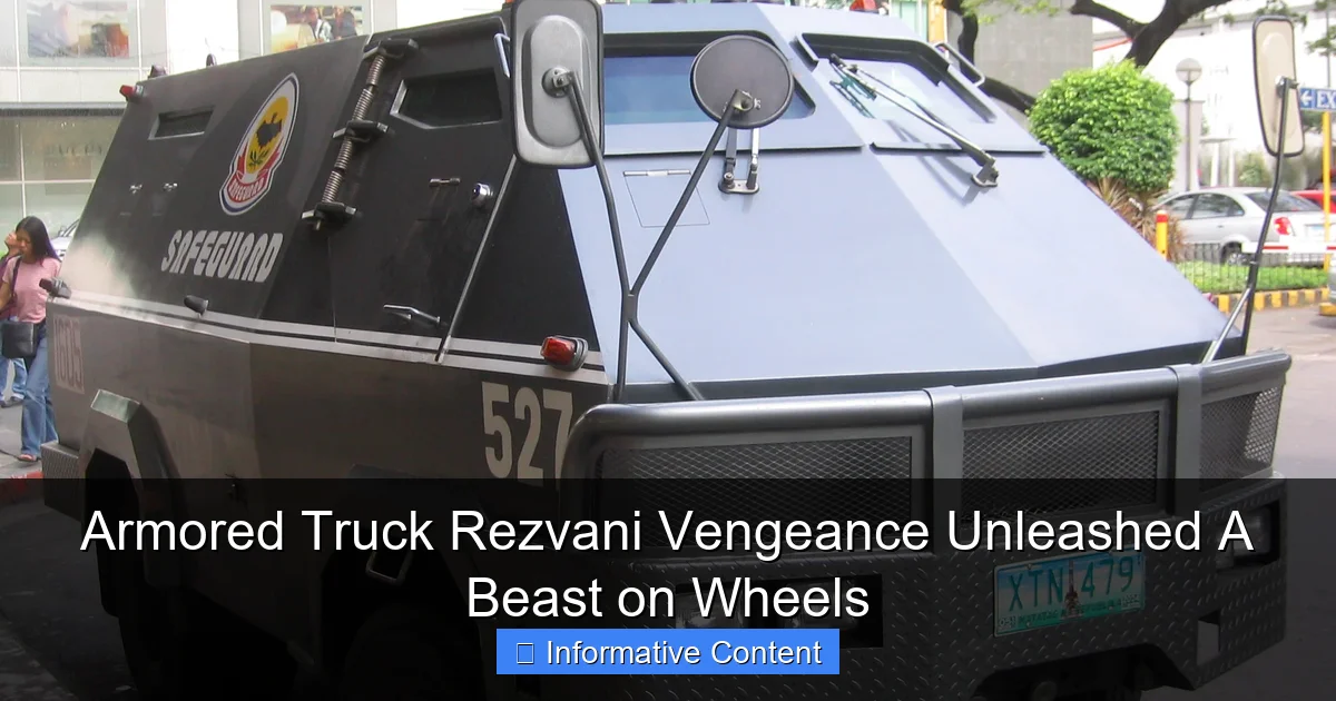 Armored Truck Rezvani Vengeance Unleashed A Beast on Wheels