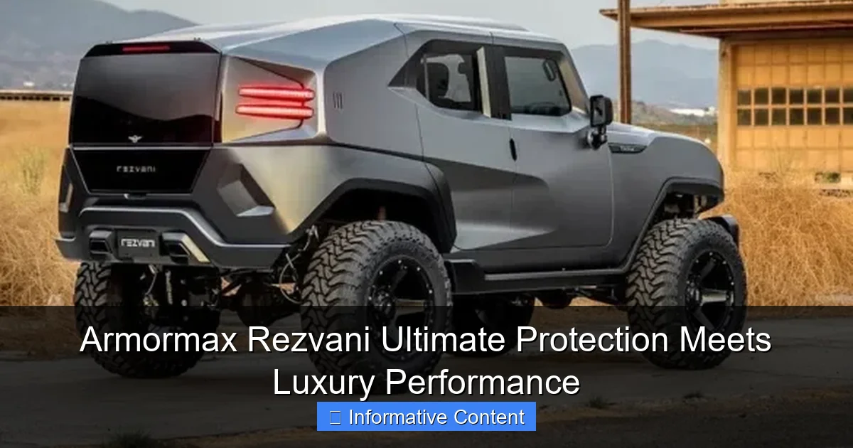 Armormax Rezvani Ultimate Protection Meets Luxury Performance