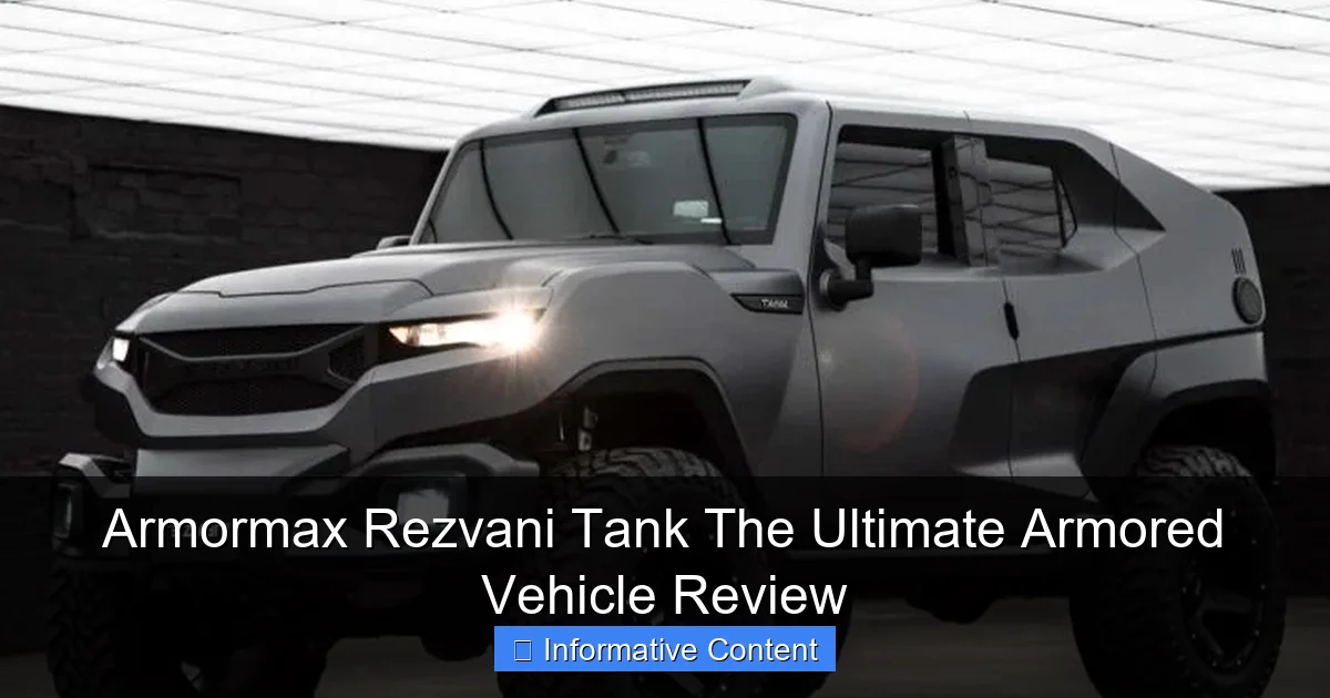 Armormax Rezvani Tank The Ultimate Armored Vehicle Review