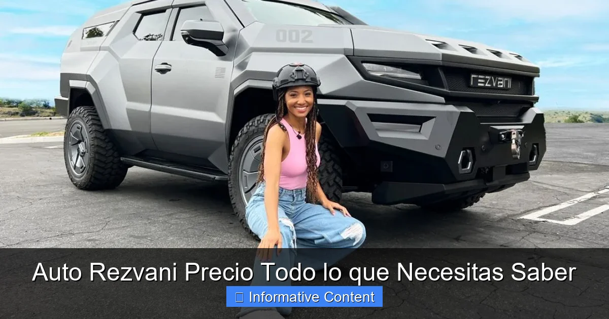 Auto Rezvani Precio Todo lo que Necesitas Saber
