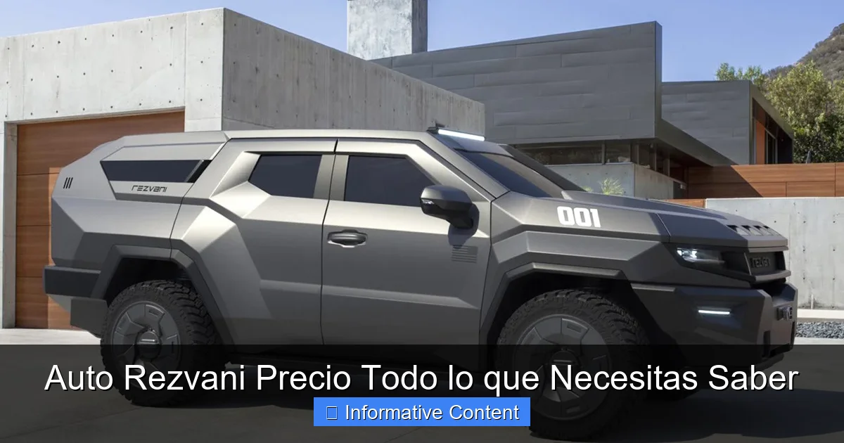 Auto Rezvani Precio Todo lo que Necesitas Saber