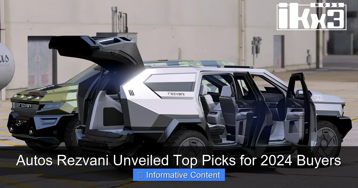 Autos Rezvani Unveiled Top Picks for 2024 Buyers