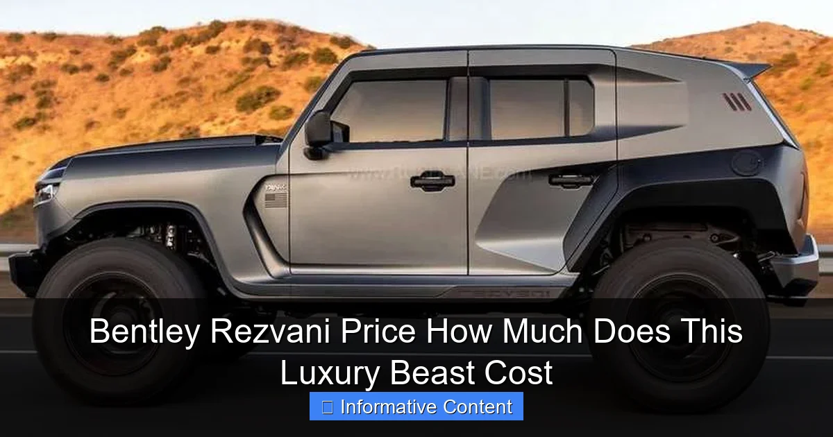 Bentley Rezvani Price How Much Does This Luxury Beast Cost