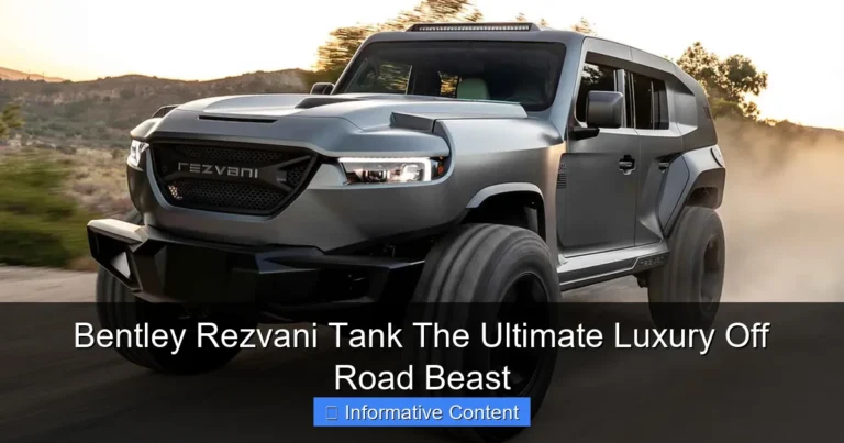 Bentley Rezvani Tank The Ultimate Luxury Off Road Beast