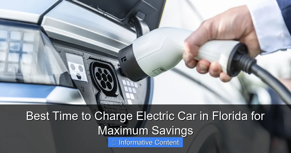 Best Time to Charge Electric Car in Florida for Maximum Savings