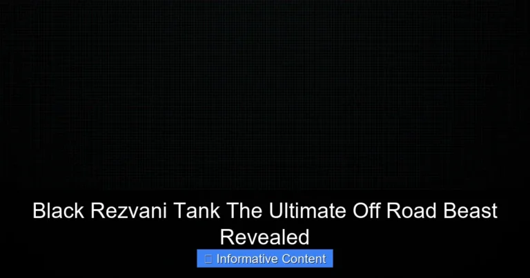 Black Rezvani Tank The Ultimate Off Road Beast Revealed