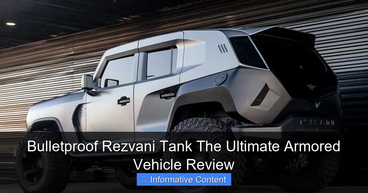 Bulletproof Rezvani Tank The Ultimate Armored Vehicle Review