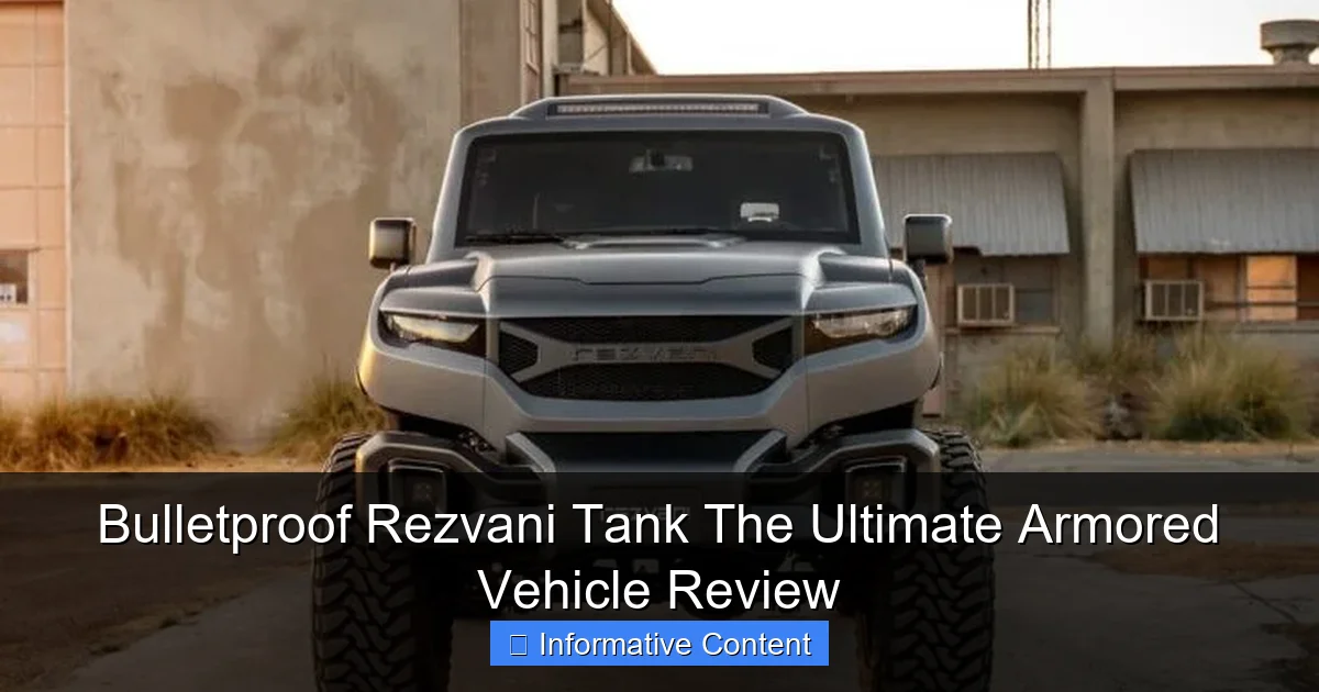 Bulletproof Rezvani Tank The Ultimate Armored Vehicle Review