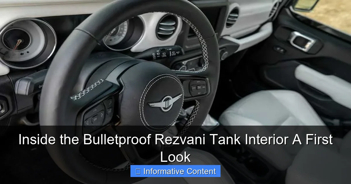 Inside the Bulletproof Rezvani Tank Interior A First Look