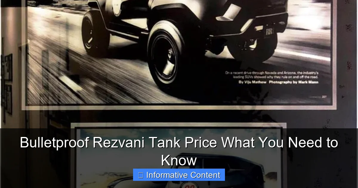 Bulletproof Rezvani Tank Price What You Need to Know