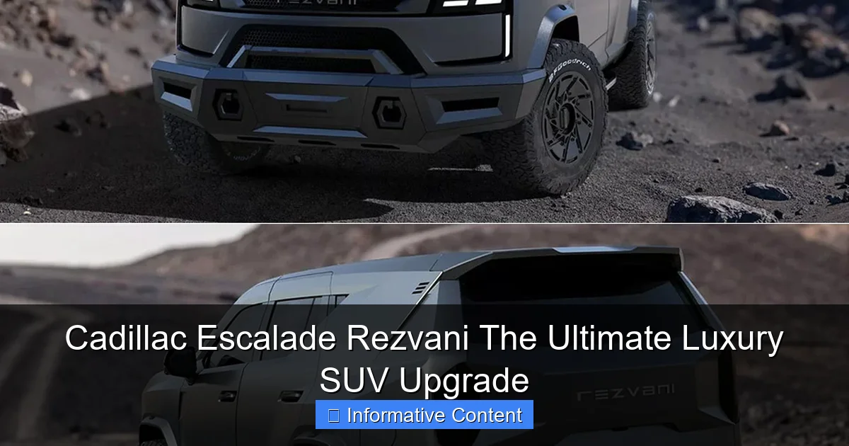 Cadillac Escalade Rezvani The Ultimate Luxury SUV Upgrade