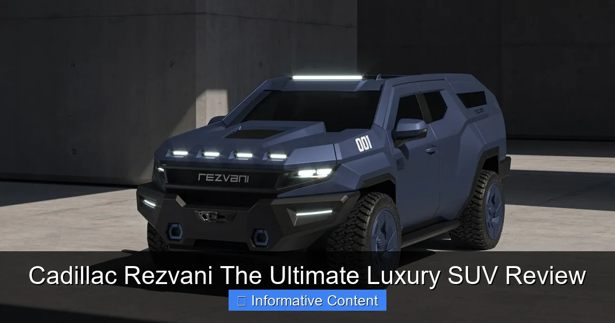 Cadillac Rezvani The Ultimate Luxury SUV Review