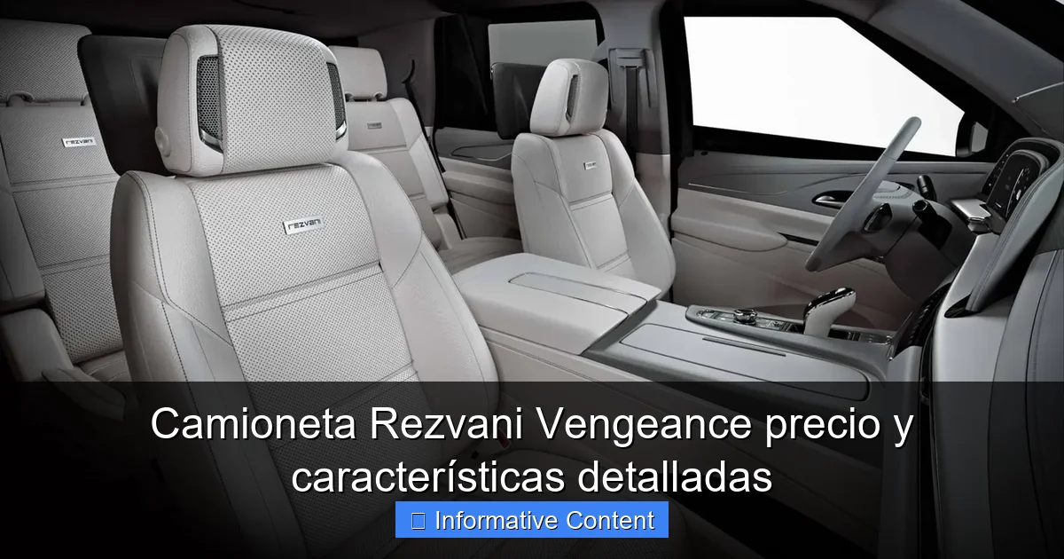 Camioneta Rezvani Vengeance precio y características detalladas