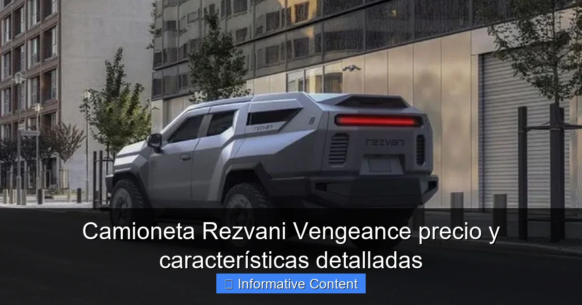 Camioneta Rezvani Vengeance precio y características detalladas