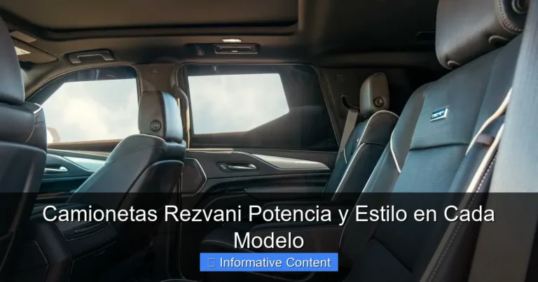 Camionetas Rezvani Potencia y Estilo en Cada Modelo