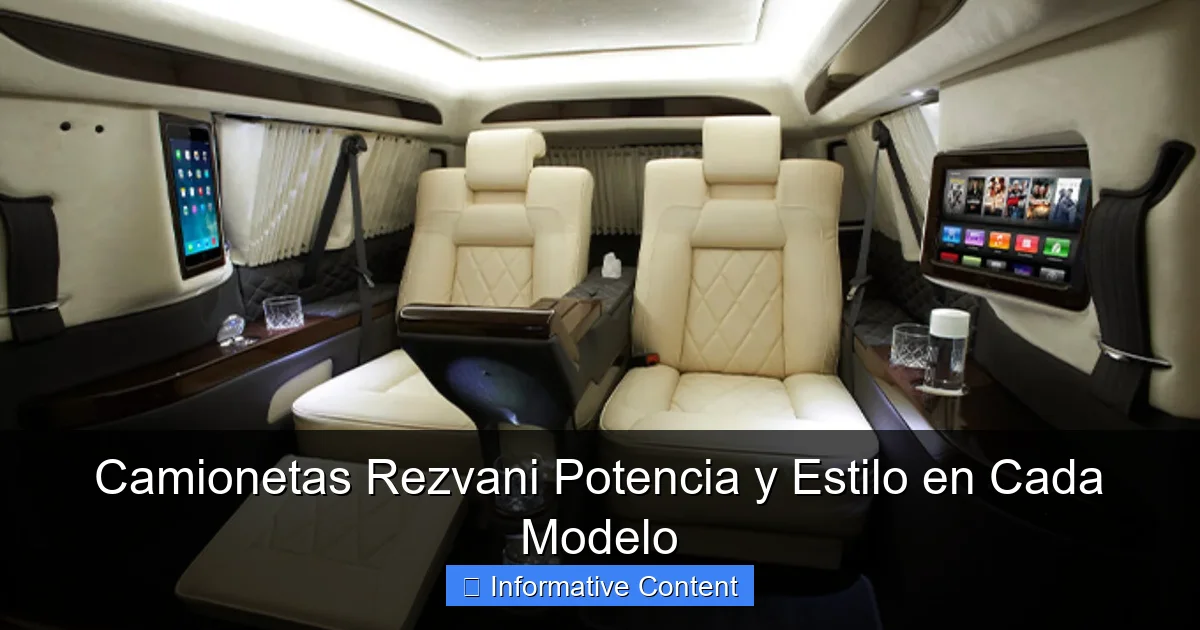 Camionetas Rezvani Potencia y Estilo en Cada Modelo