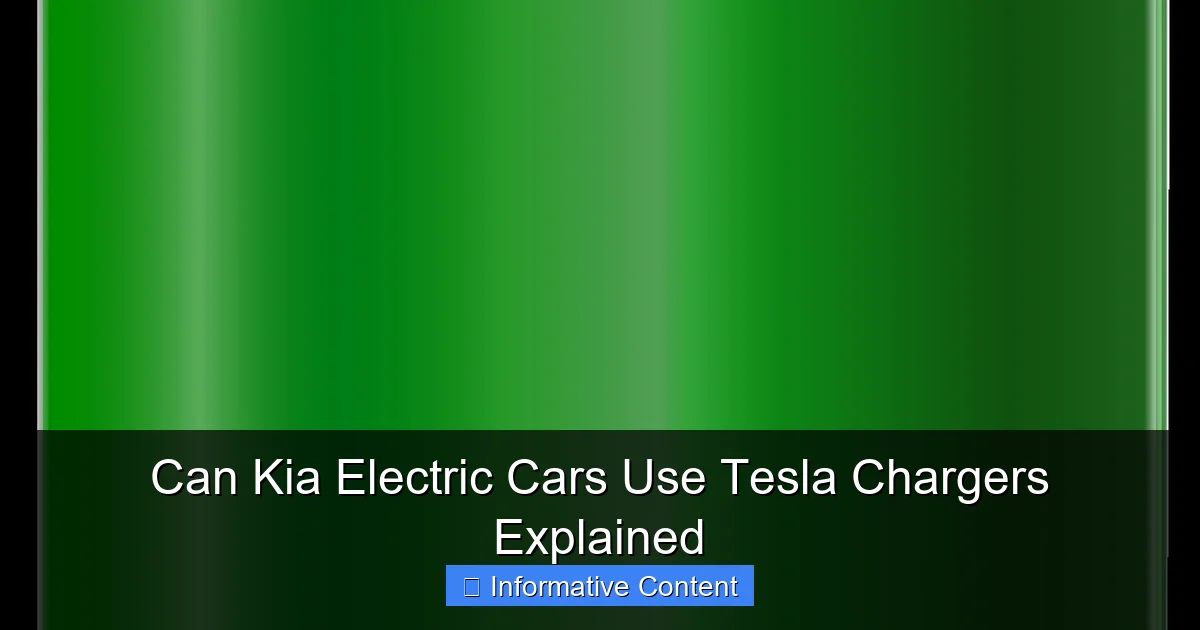 Can Kia Electric Cars Use Tesla Chargers Explained