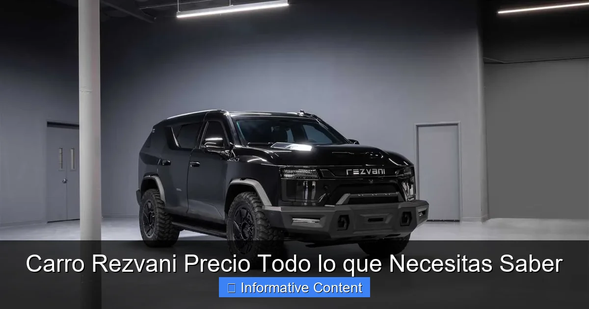 Carro Rezvani Precio Todo lo que Necesitas Saber