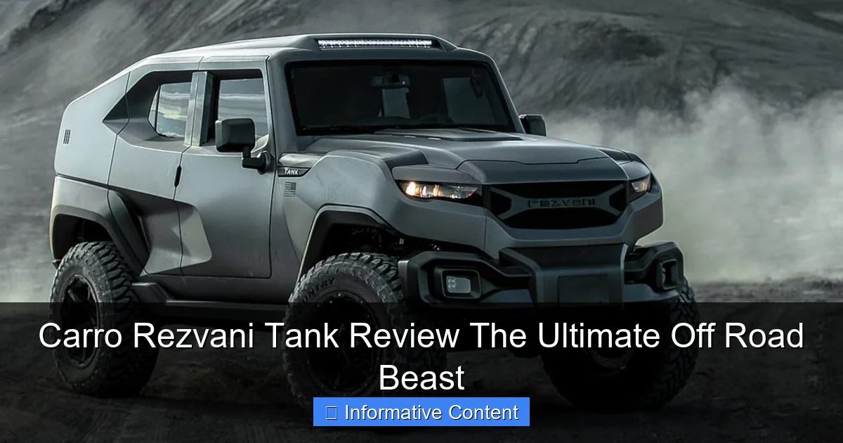 Carro Rezvani Tank Review The Ultimate Off Road Beast