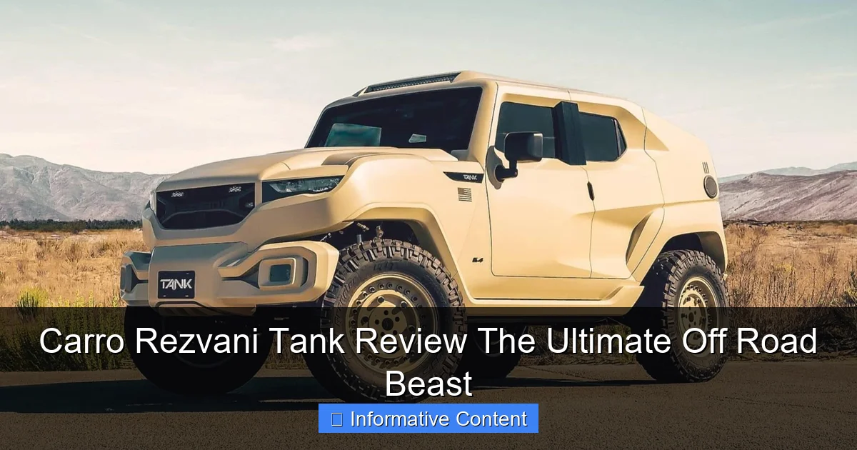 Carro Rezvani Tank Review The Ultimate Off Road Beast