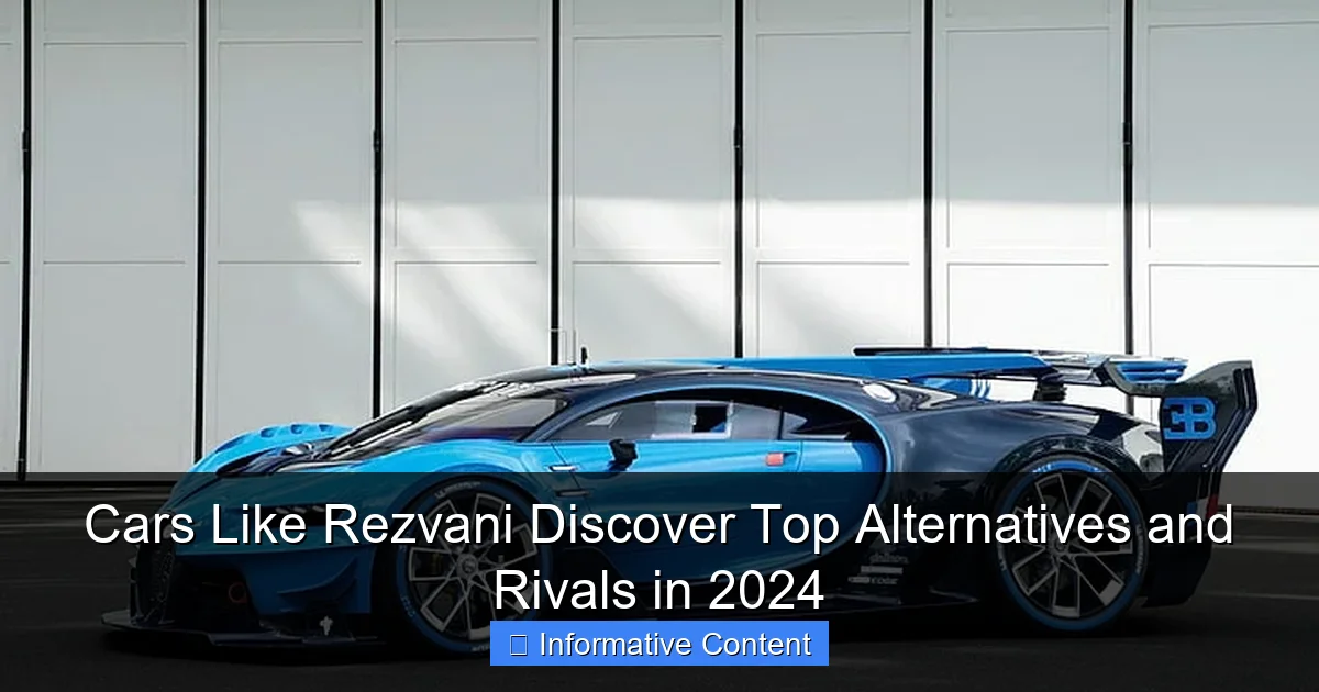 Cars Like Rezvani Discover Top Alternatives and Rivals in 2024