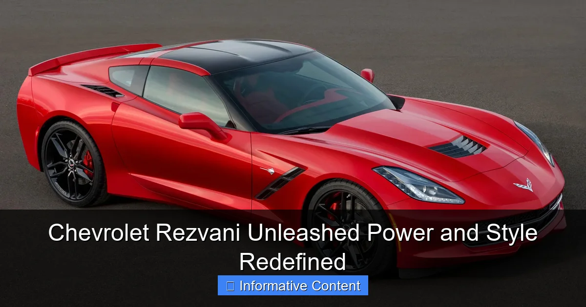 Chevrolet Rezvani Unleashed Power and Style Redefined