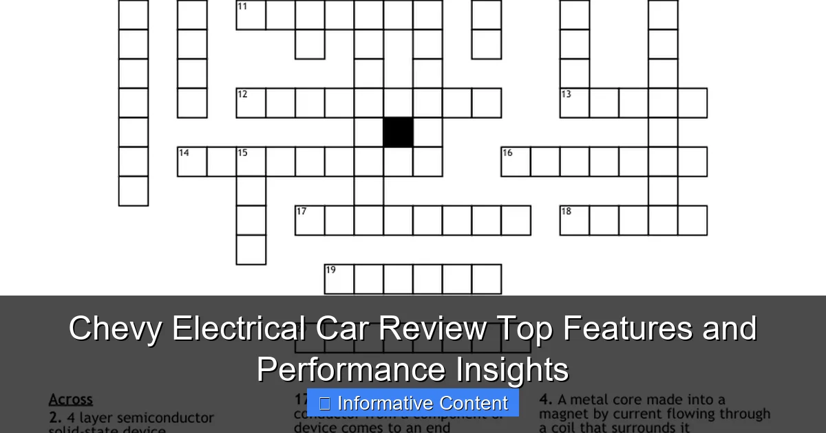 Chevy Electrical Car Review Top Features and Performance Insights
