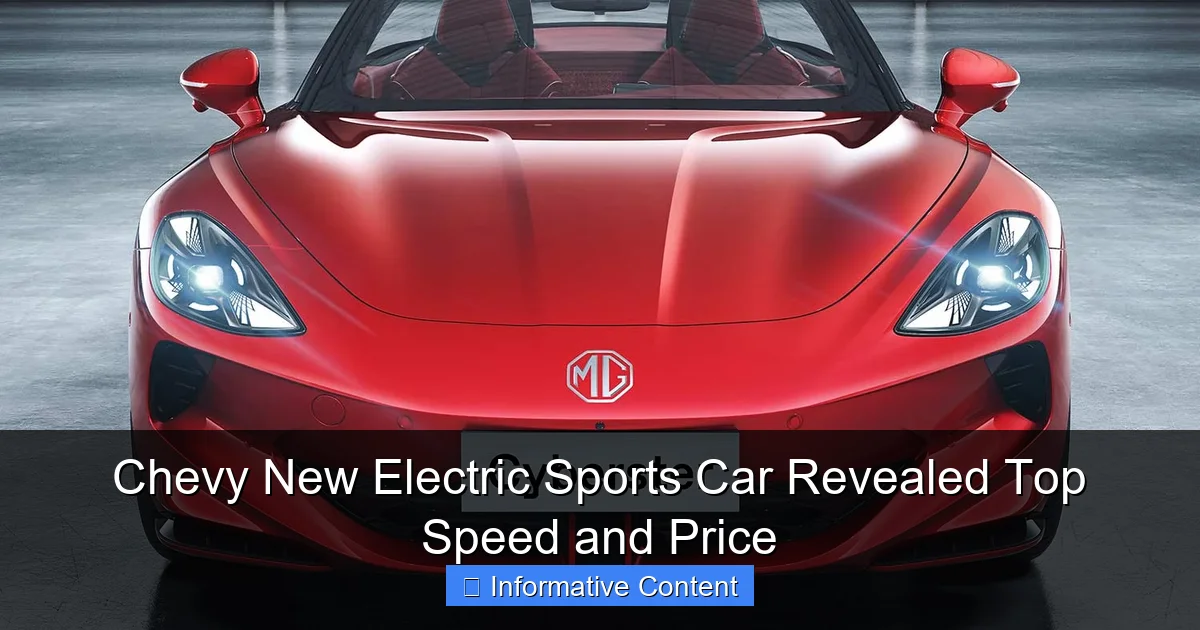 Chevy New Electric Sports Car Revealed Top Speed and Price