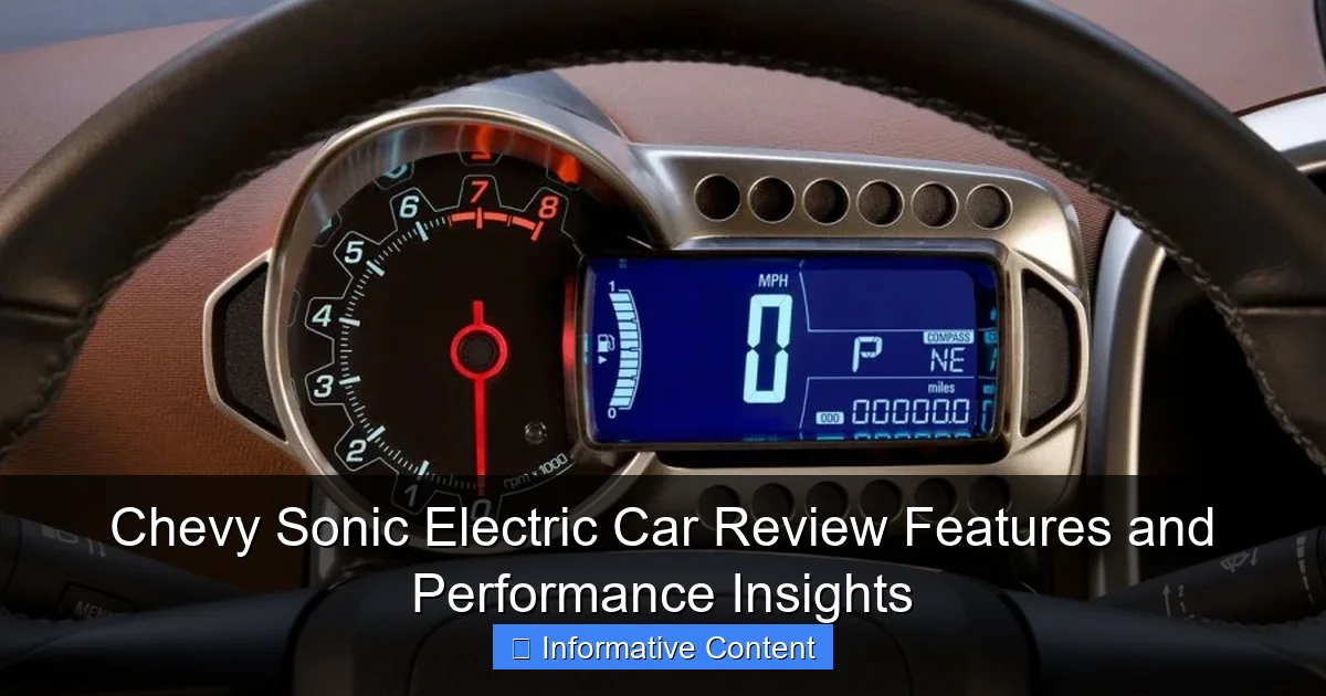 Chevy Sonic Electric Car Review Features and Performance Insights