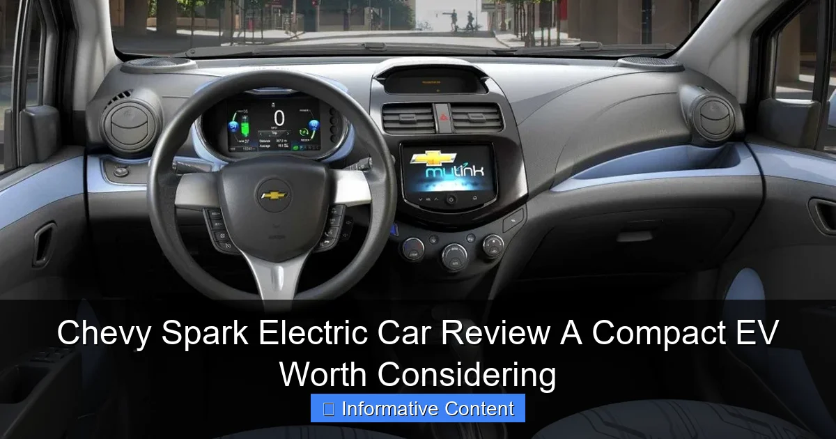 Chevy Spark Electric Car Review A Compact EV Worth Considering