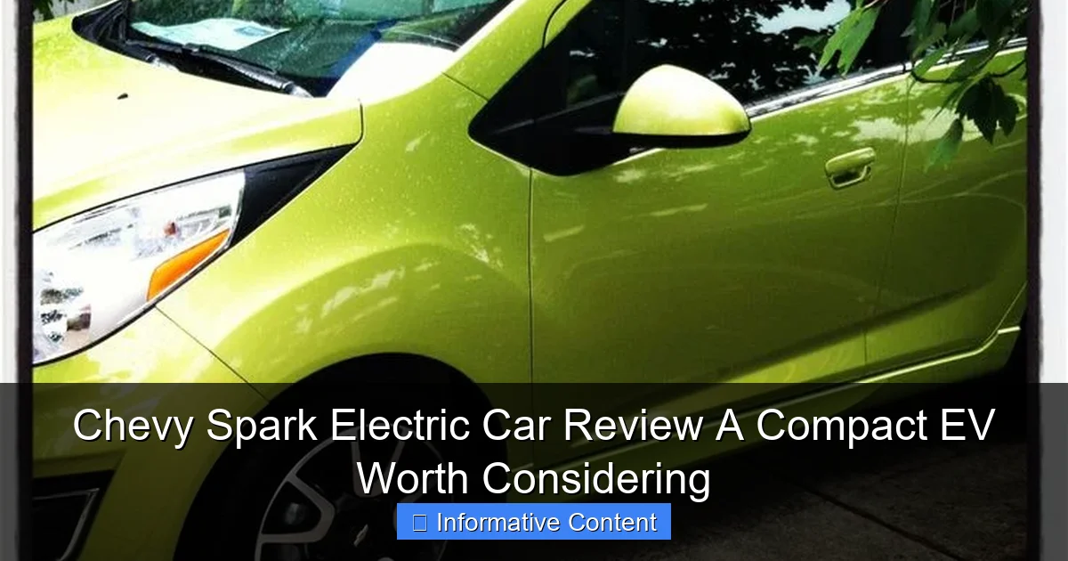 Chevy Spark Electric Car Review A Compact EV Worth Considering