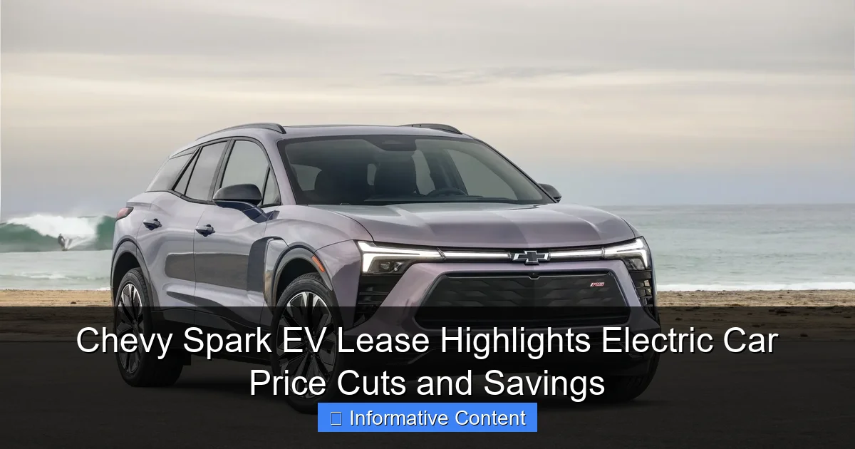 Chevy Spark EV Lease Highlights Electric Car Price Cuts and Savings