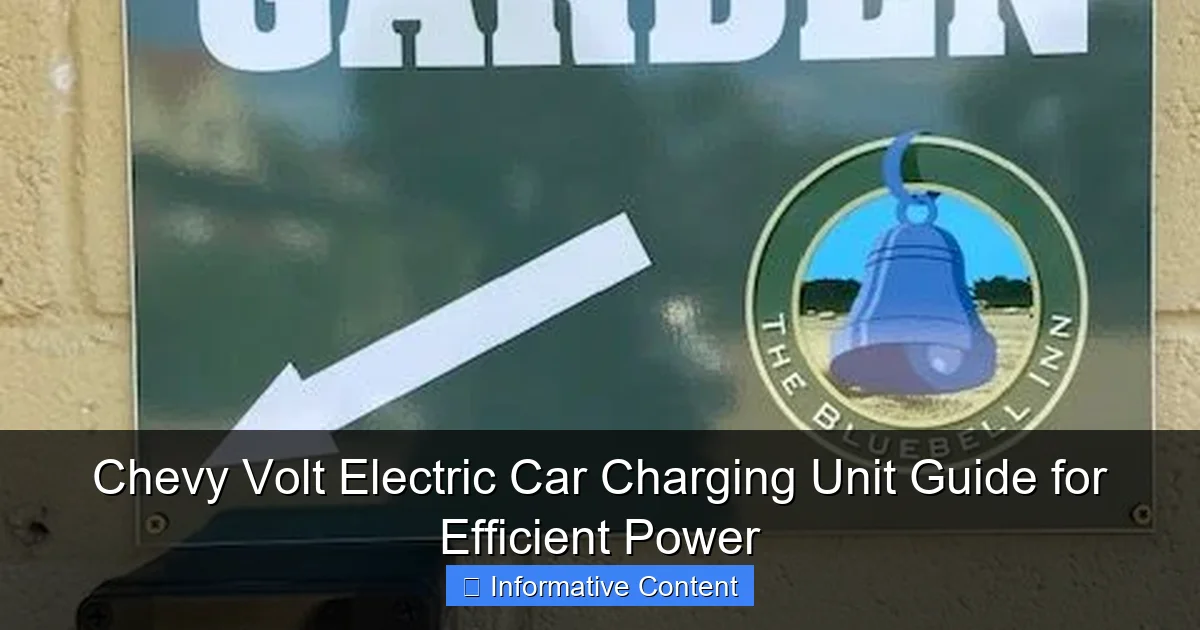 Chevy Volt Electric Car Charging Unit Guide for Efficient Power