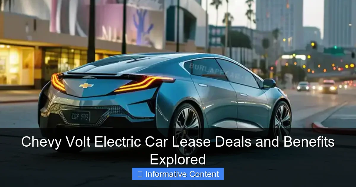Chevy Volt Electric Car Lease Deals and Benefits Explored