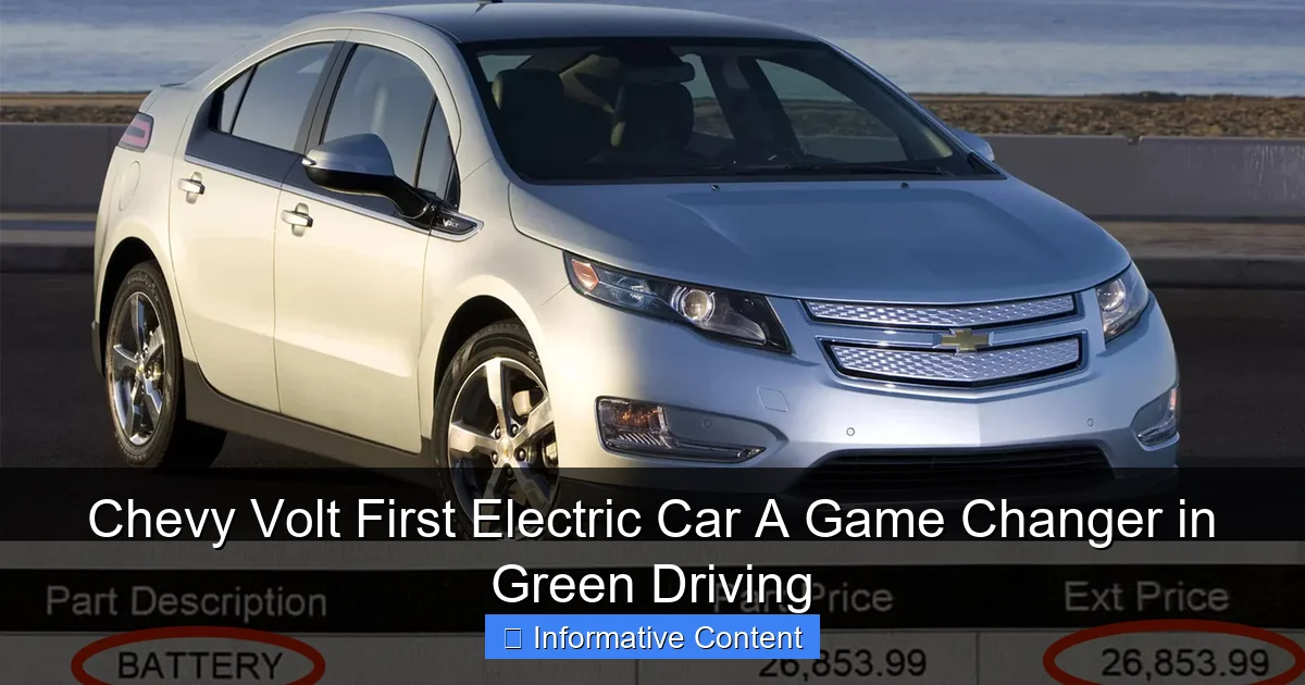 Chevy Volt First Electric Car A Game Changer in Green Driving