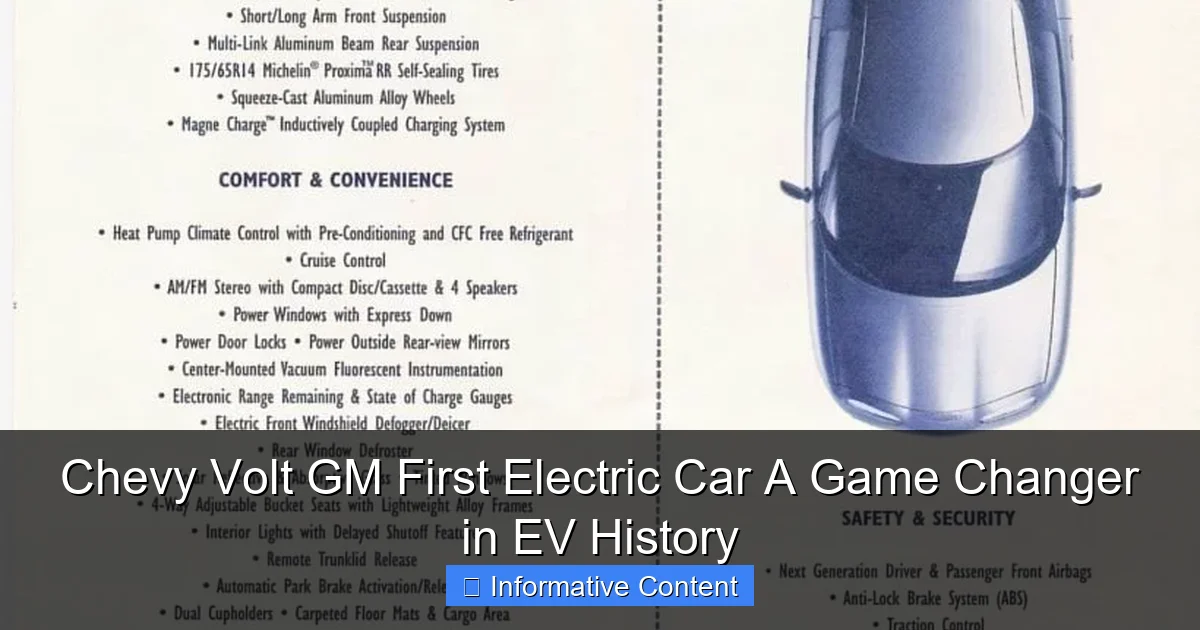 Chevy Volt GM First Electric Car A Game Changer in EV History