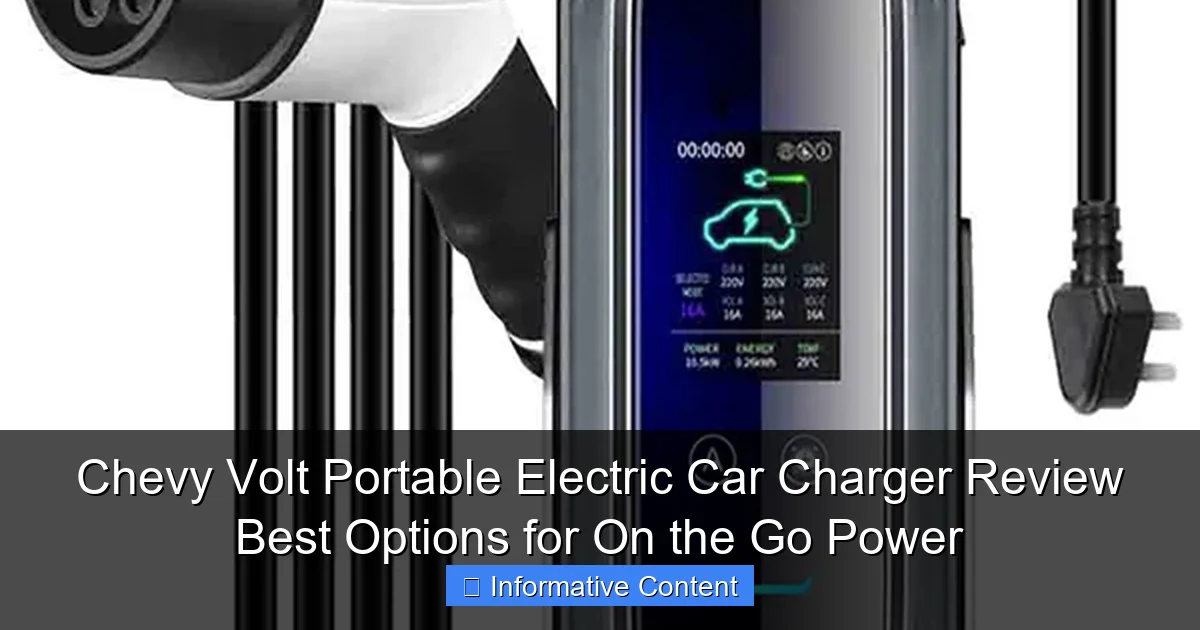 Chevy Volt Portable Electric Car Charger Review Best Options for On the Go Power